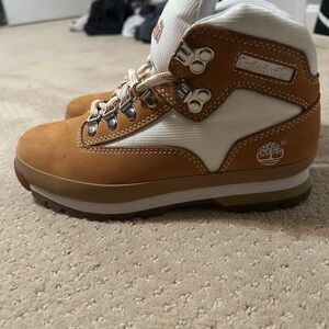 Timberland Kids Brown and White Boots